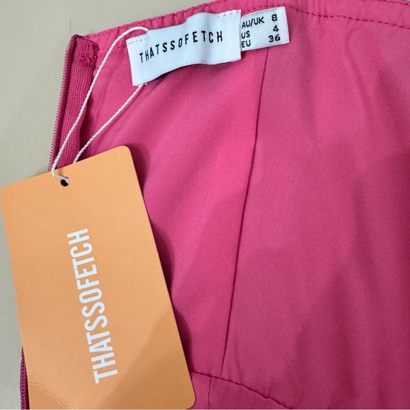 That’s So Fetch Saige Bodycon Corset Mini Dress Hot Pink Size 4 Small - Picture 8 of 14